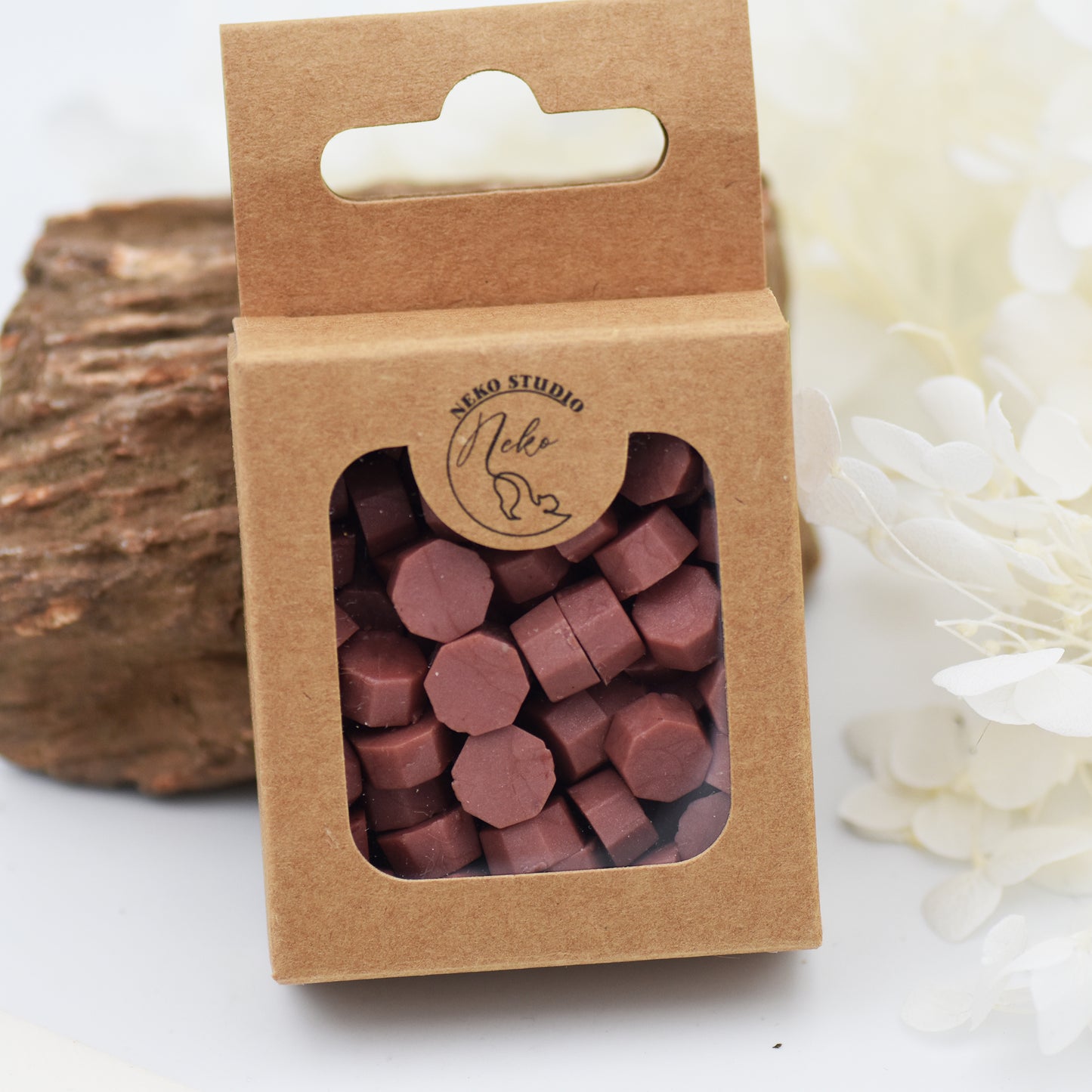 D06 Cocoa Blush Wax Seal Beads – Earthy pink brown