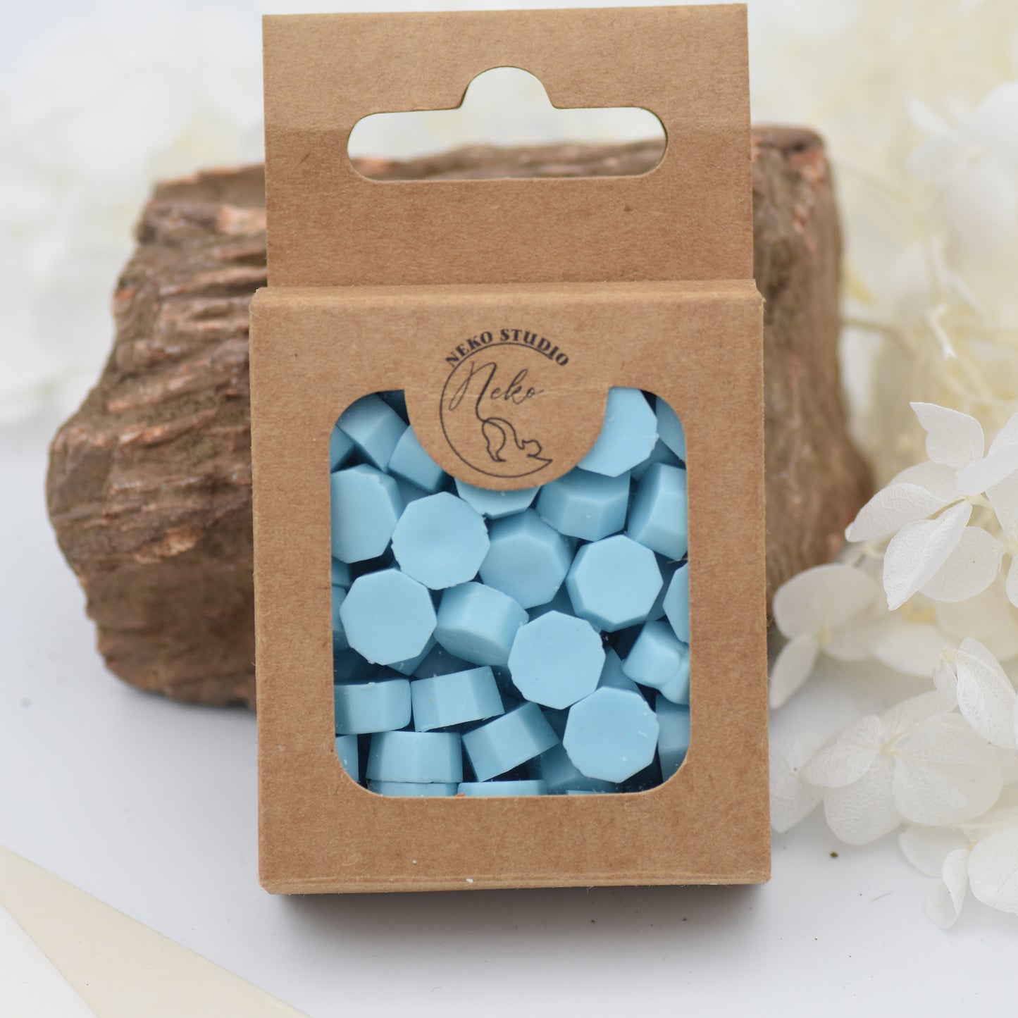 D26 – Ocean Breeze Wax Seal Beads – Soft Sky Blue