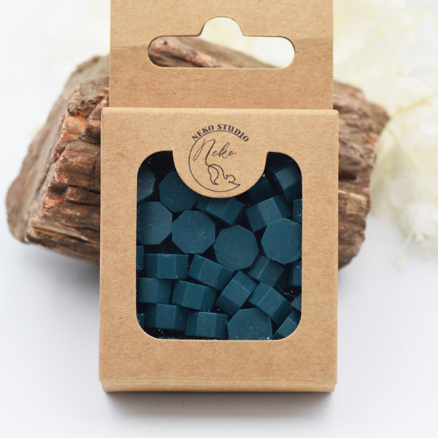 D33 – Stormy Seas Wax Seal Beads – Moody Teal