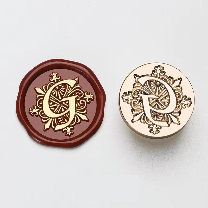 Ornate Letter "G" Wax Seal Stamp Head (25mm)