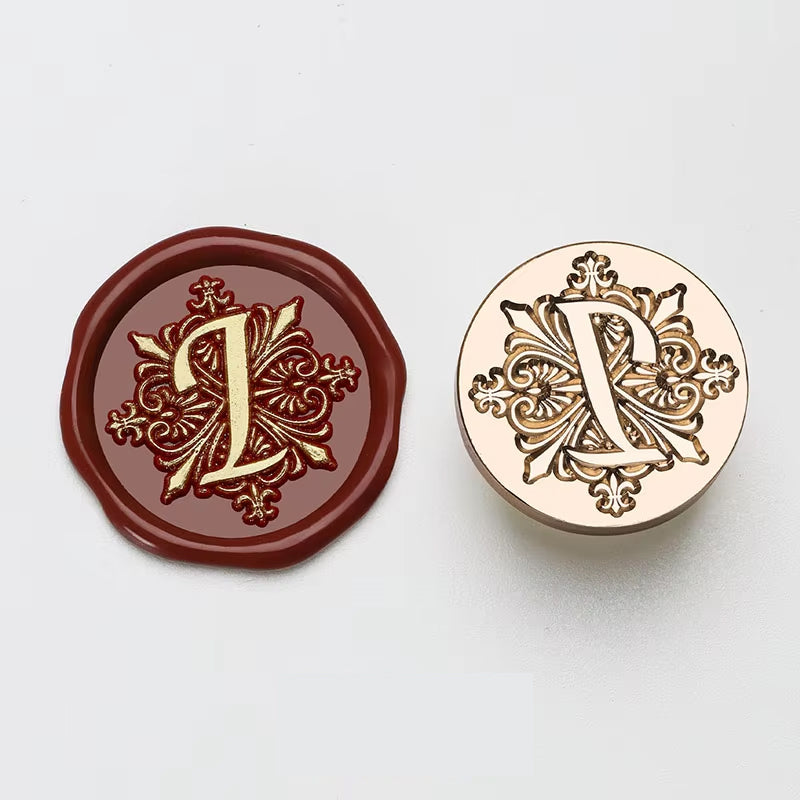 Ornate Letter "I" Wax Seal Stamp Head (25mm)
