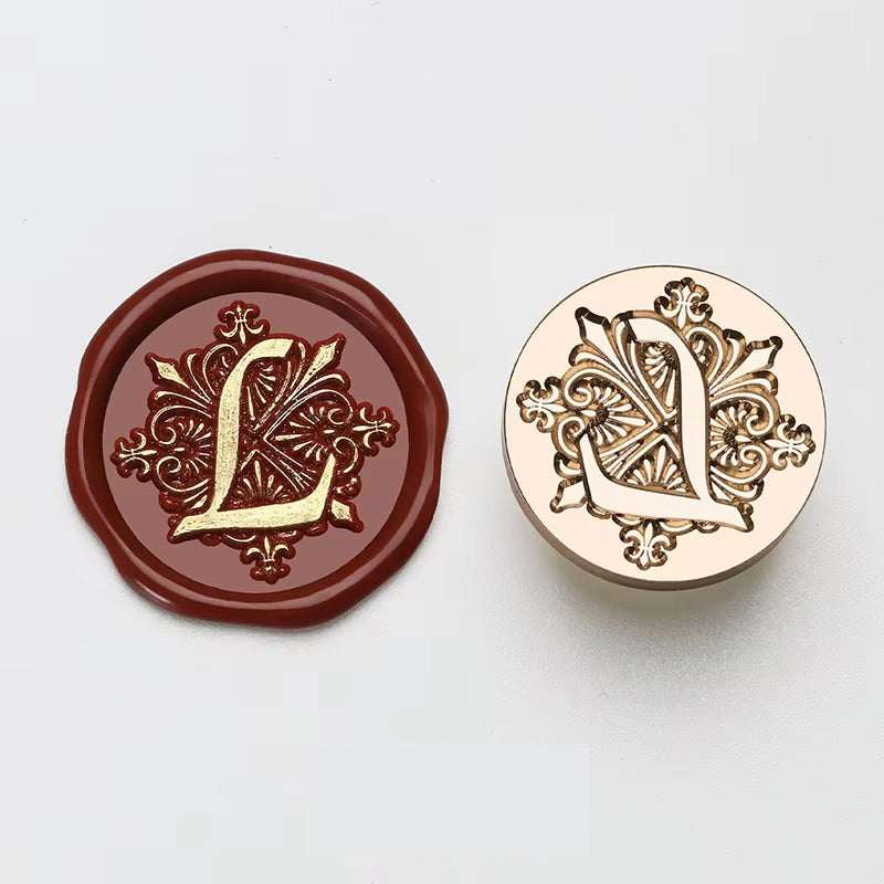 Ornate Letter "L" Wax Seal Stamp Head (25mm)