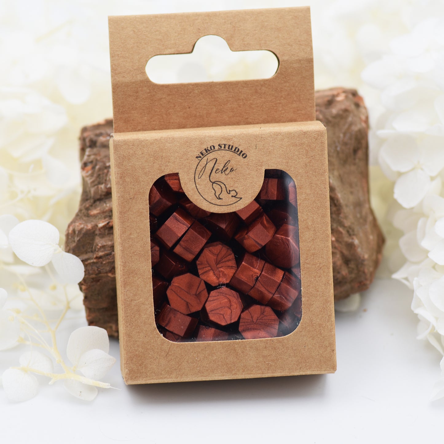 L28 Molten Copper Wax Seal Beads – Warm Metallic Copper Red 30g.