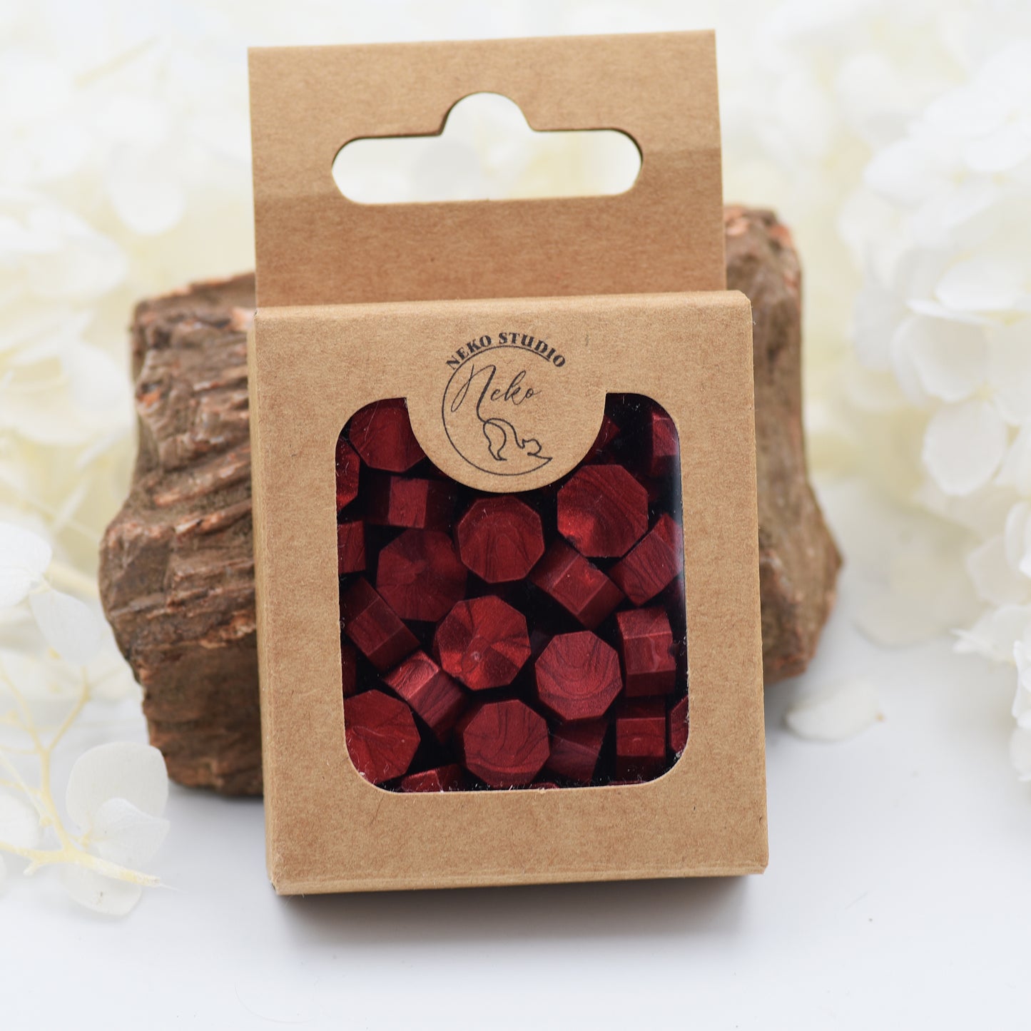 L31 Ruby Ember Wax Seal Beads – Deep Metallic Red 30g.