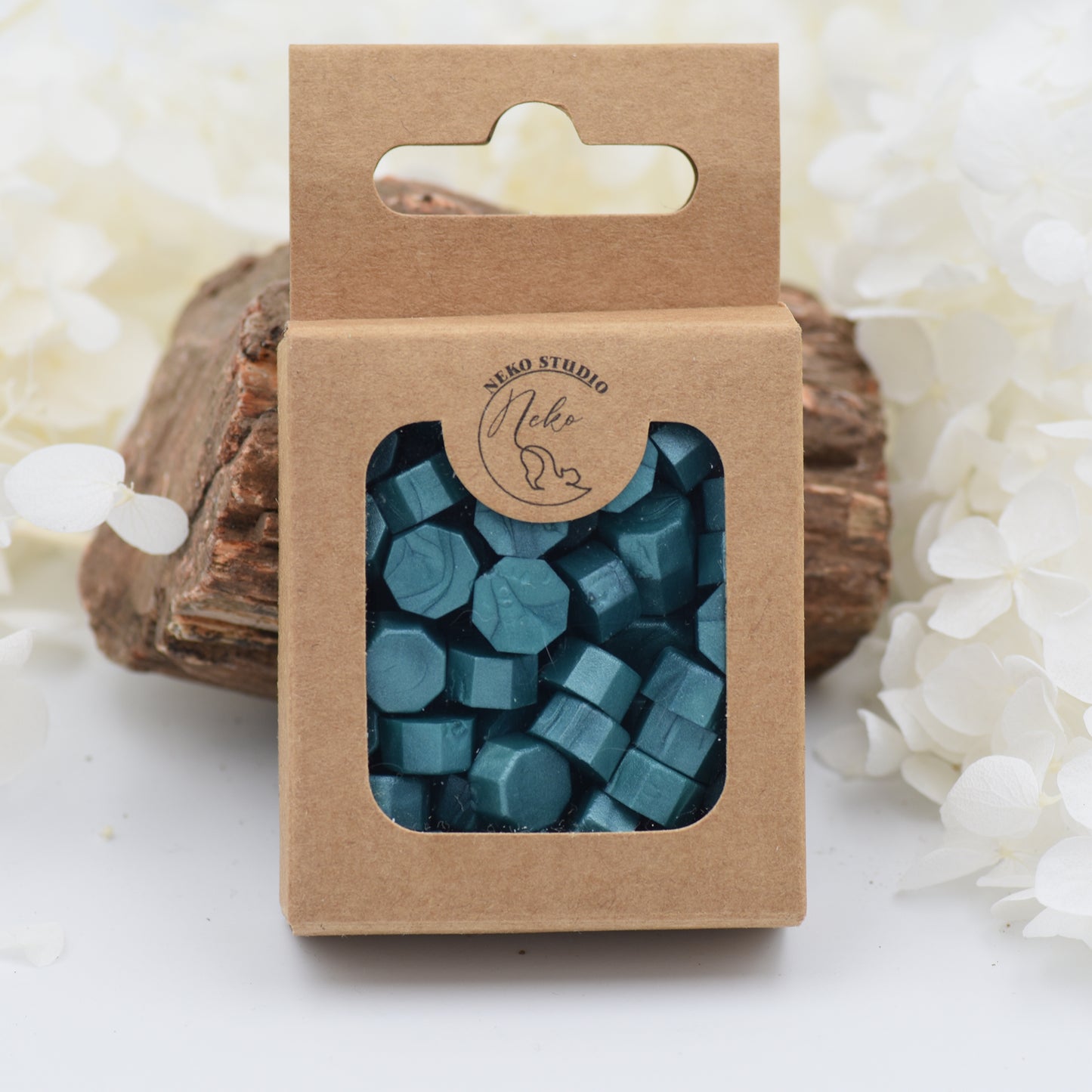 L78 Teal Lagoon Wax Seal Beads – Shimmery Deep Teal Blue 30g.