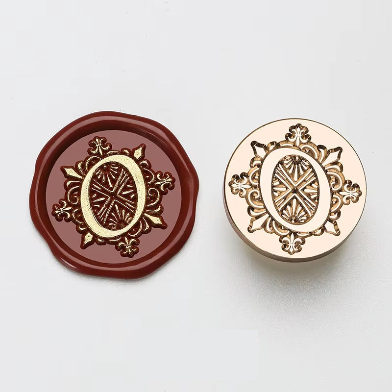 Ornate Letter "O" Wax Seal Stamp Head (25mm)