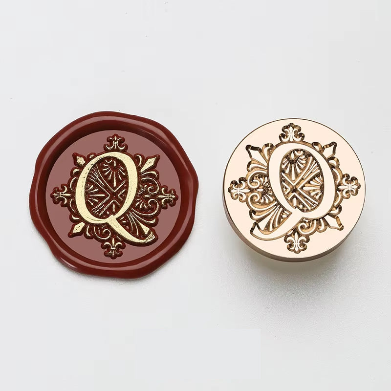 Ornate Letter "Q" Wax Seal Stamp Head (25mm)
