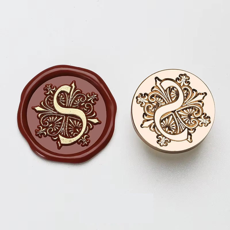 Ornate Letter "S" Wax Seal Stamp Head (25mm)