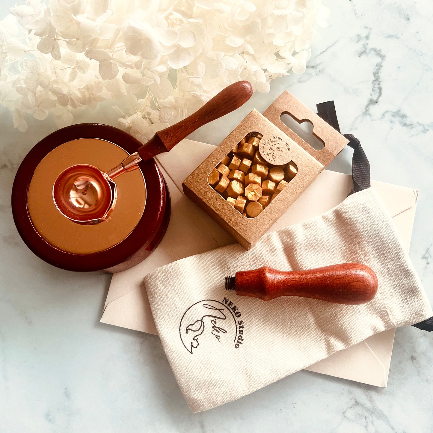 Wax Seal Starter Set-B - Natural wood