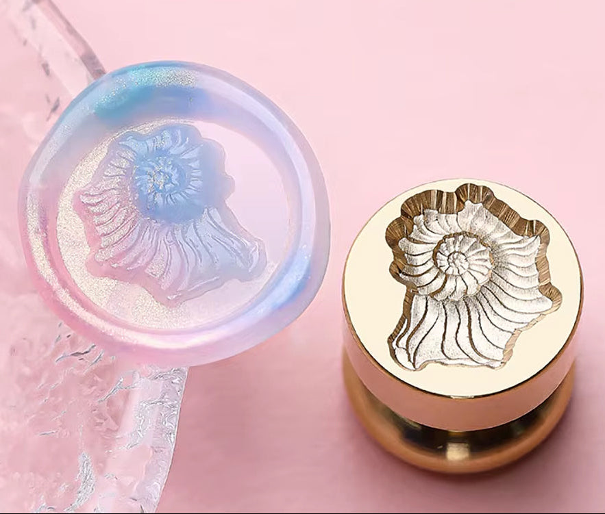 Mini 3D Shell Wax Seal Stamp – 15mm