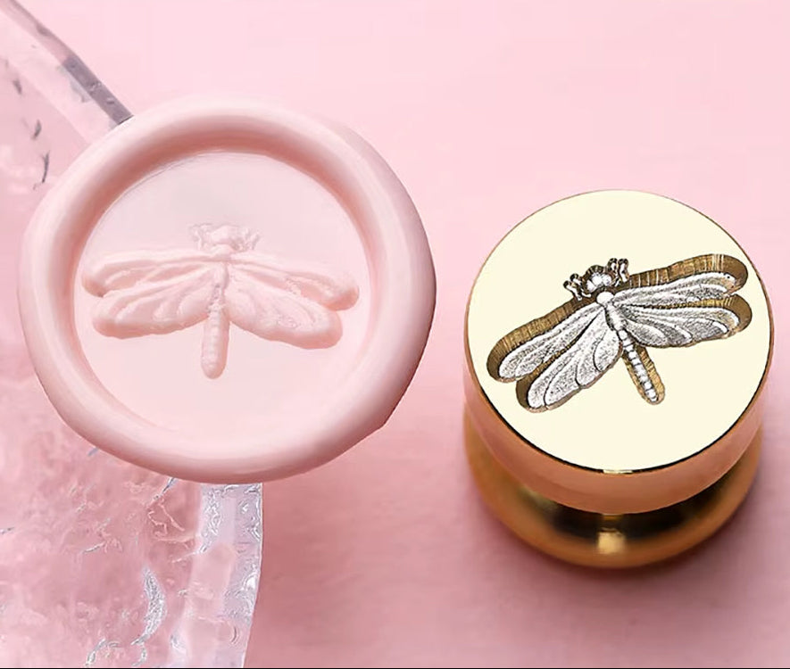 Mini 3D Dragonfly Wax Seal Stamp – 15mm