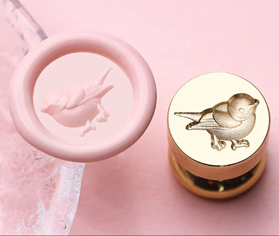 Mini 3D Bird Wax Seal Stamp – 15mm