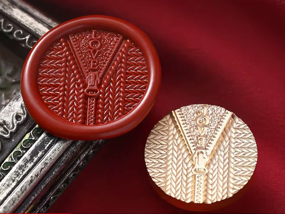 Love Unzipped Wax Seal Stamp 25mm