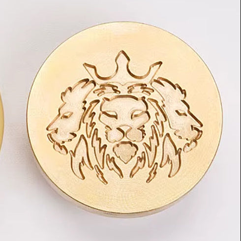 Lion with Crown Wax Seal Stamp – 30mm Brass Stamp