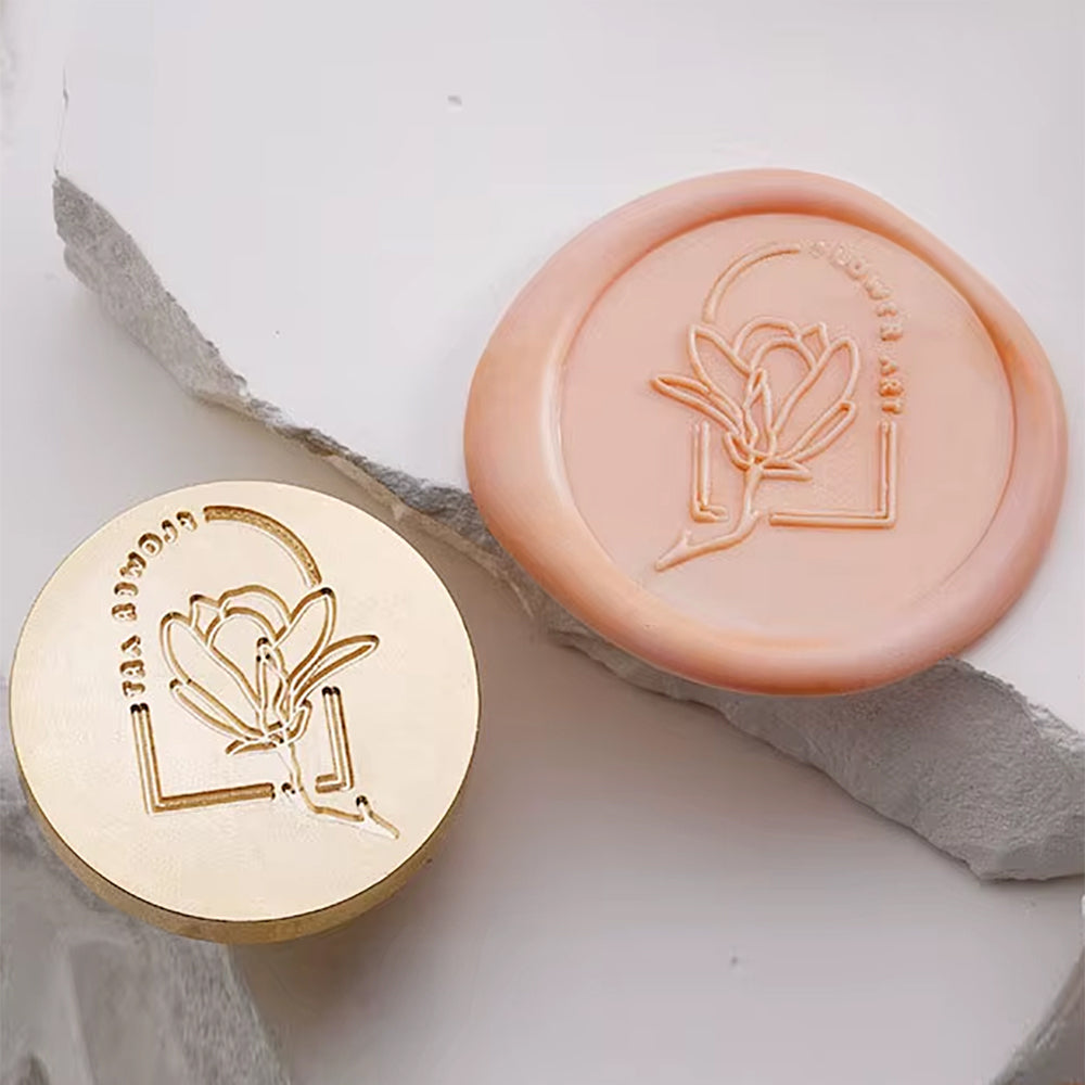 Flower Art Wax Seal Stamp (30 mm.)