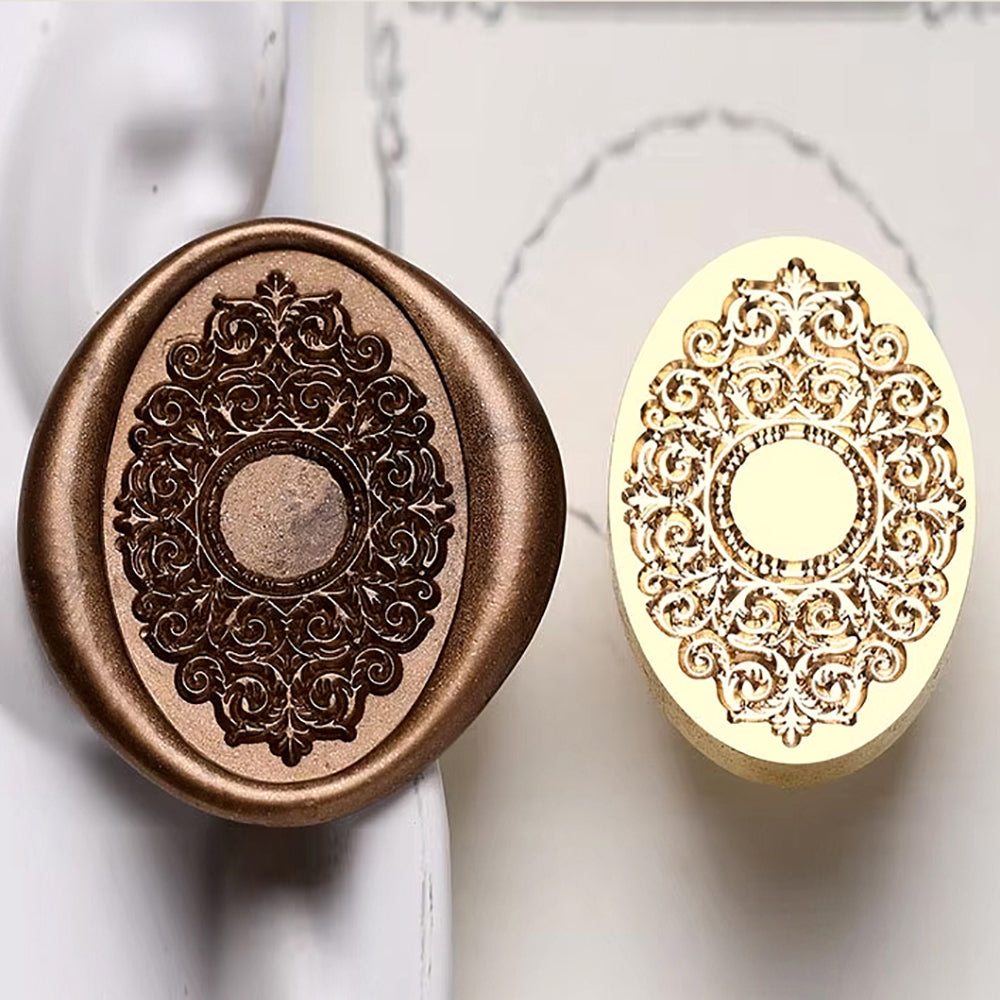 Vintage Ornate Wax Seal Stamp size 20x30mm