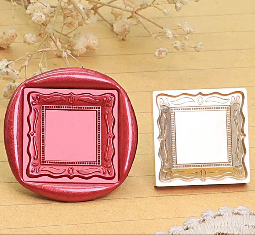 Square Frame Wax Seal Stamp size 25 x 25mm.