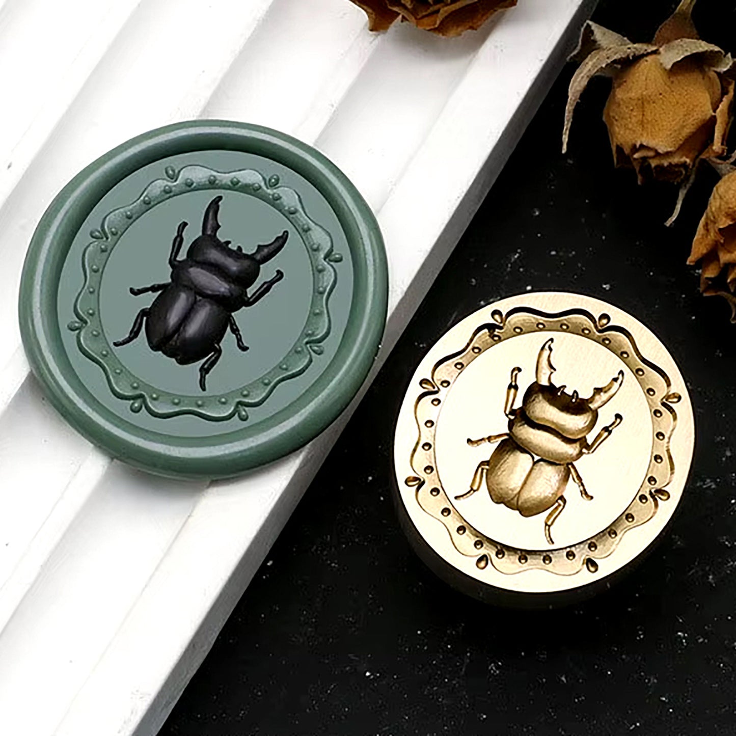 3D Stag Beetle Wax Seal Stamp (25mm)
