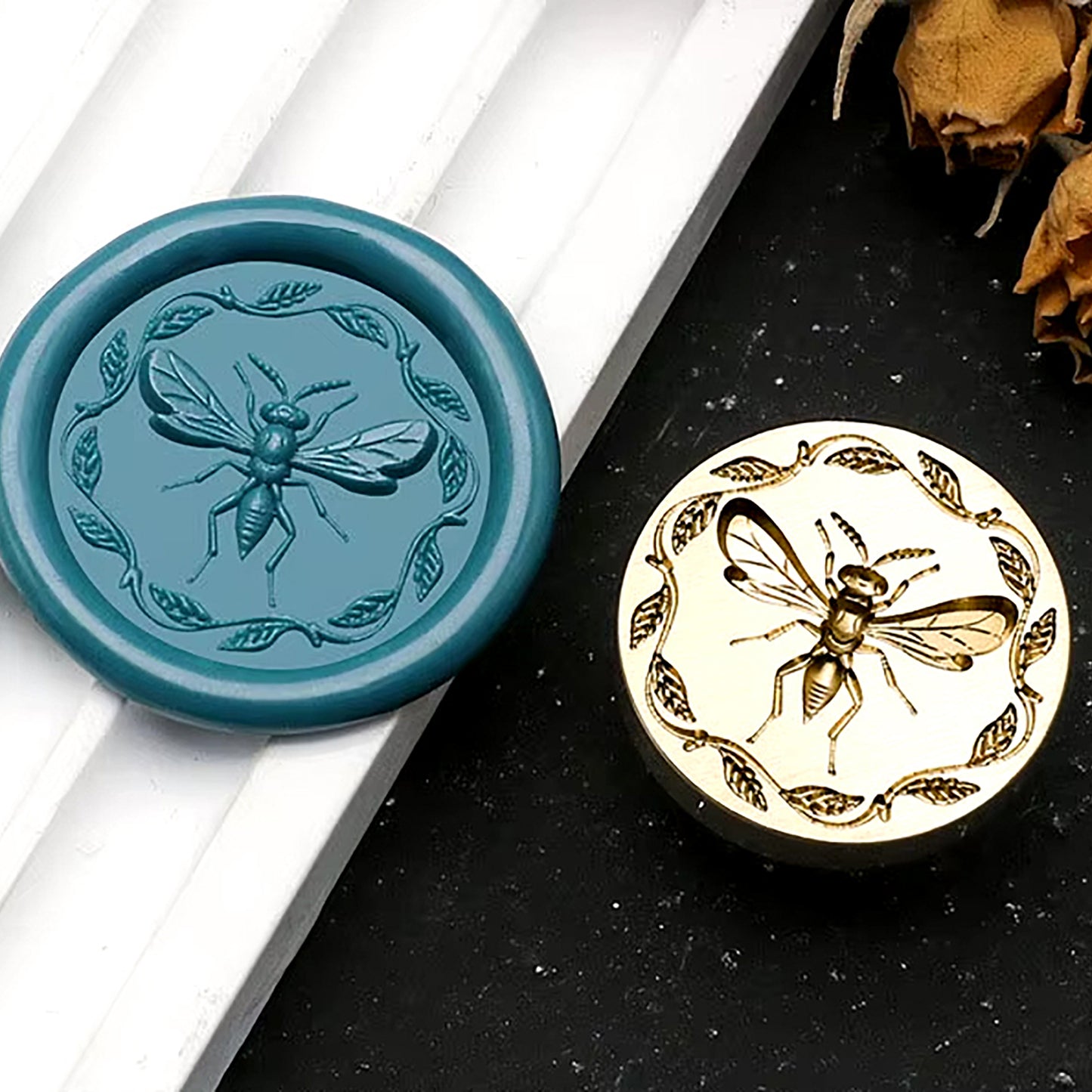 Elegant Bee Wax Seal Stamp (25mm)