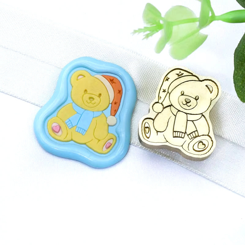 Christmas Teddy Bear Wax Seal Stamp (22x24mm)