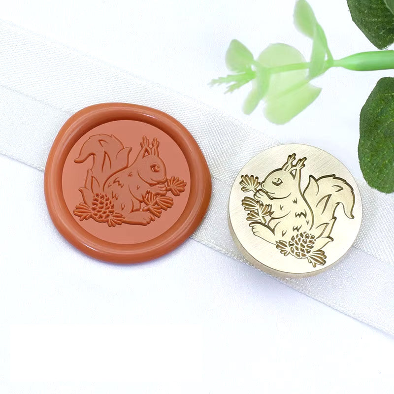 Adorable Squirrel Wax Seal Stamp size 25mm