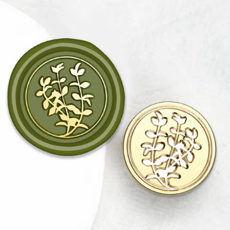 Botanical Wax Seal Stamp size 25mm