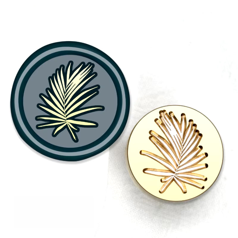 Palm Leaf Wax Seal Stamp size 25mm