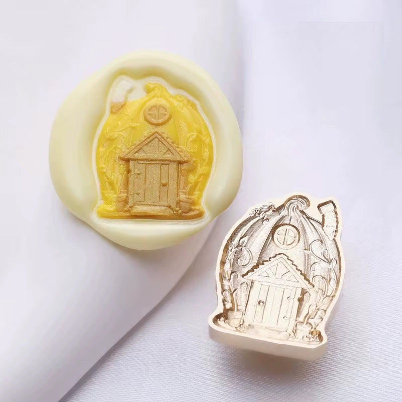 Whimsical Fairy House Door Wax Seal Stamp – Brass 19.1x25.3mm