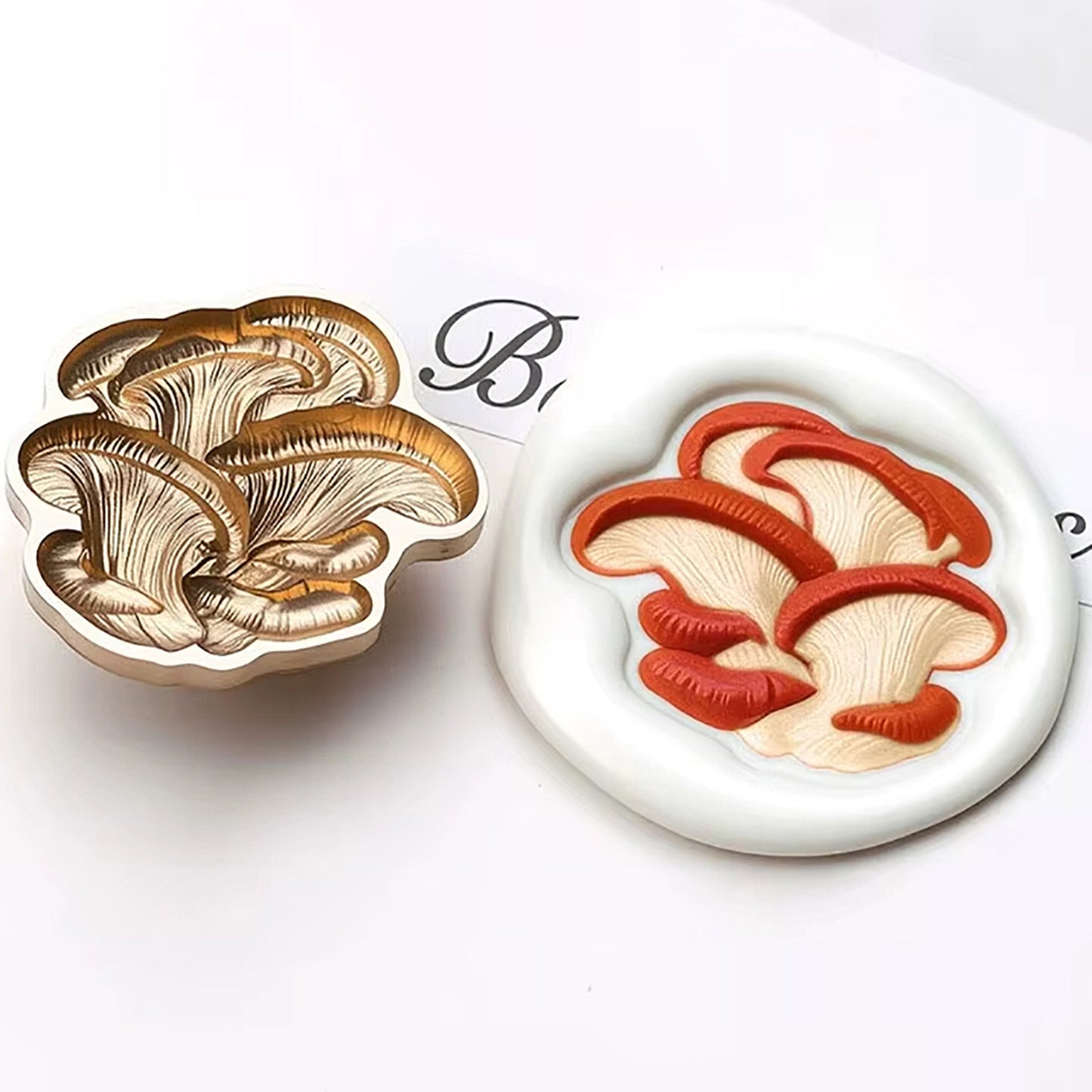 Oyster Mushroom Wax Seal Stamp – Brass Special Shape 28.4×25.6mm
