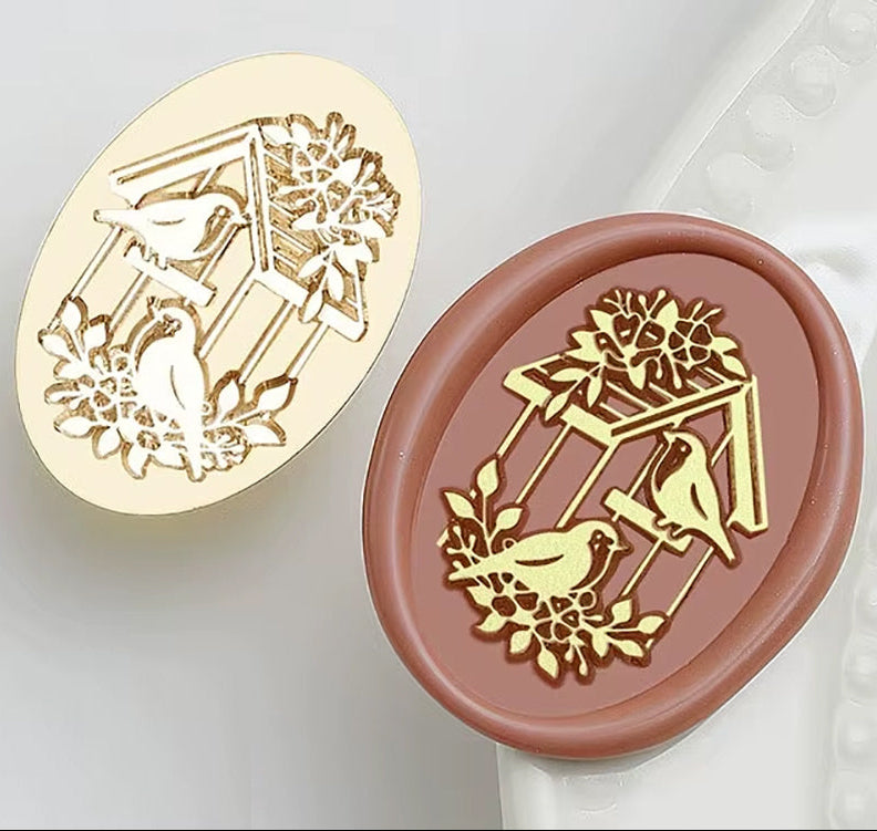 Bird Garden Swing Wax Seal Stamp size 20x30mm
