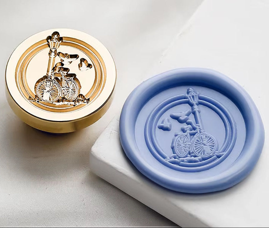 Vintage Bicycle Wax Seal Stamp size 25mm