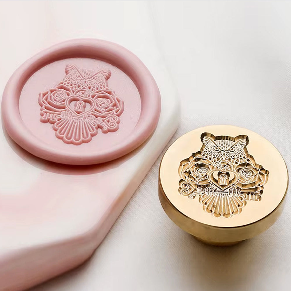 Owl and Key 3D Wax Seal Stamp (25mm)