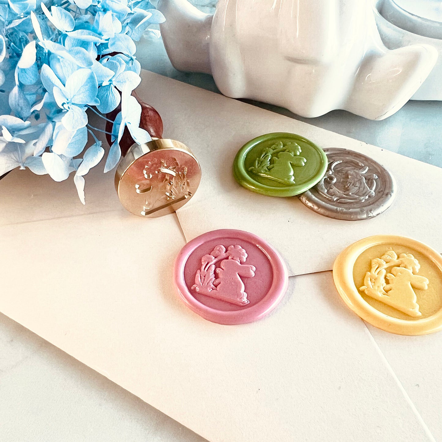 Bunny and Butterfly Wax Seal Stamp (25mm)