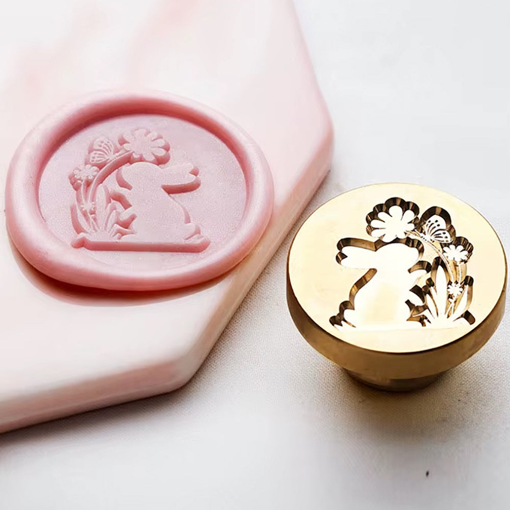 Bunny and Butterfly Wax Seal Stamp (25mm)