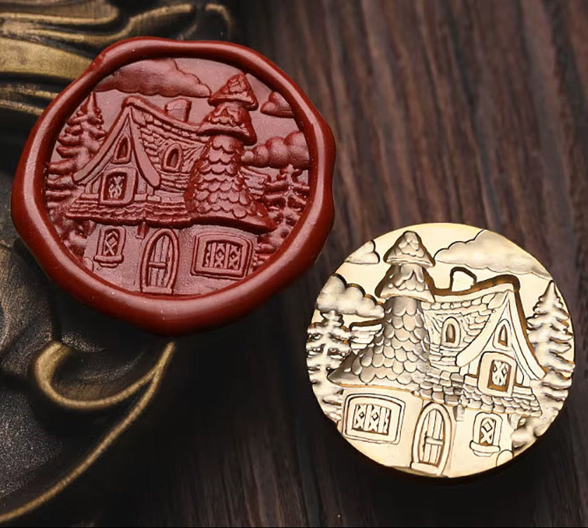 Fairy Cottage Wax Seal Stamp size 30mm