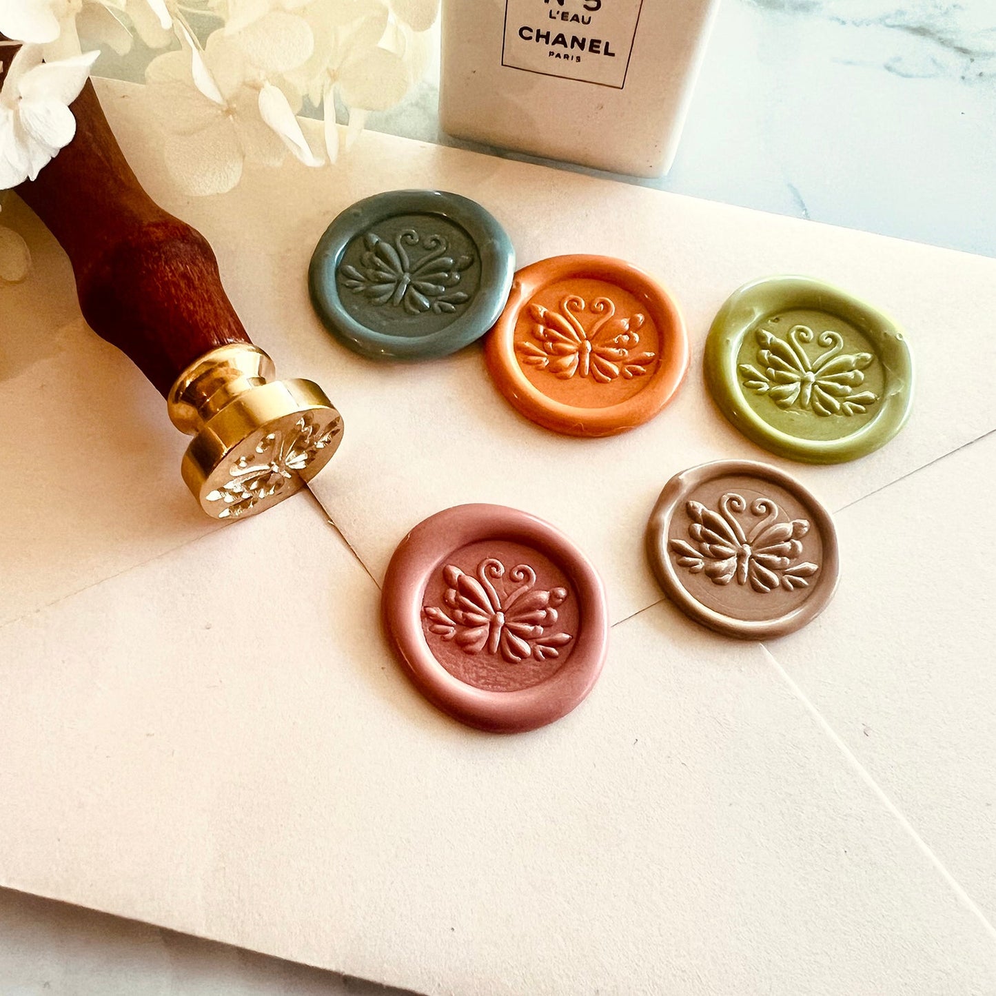 Butterfly Wax Seal Stamp size 20mm