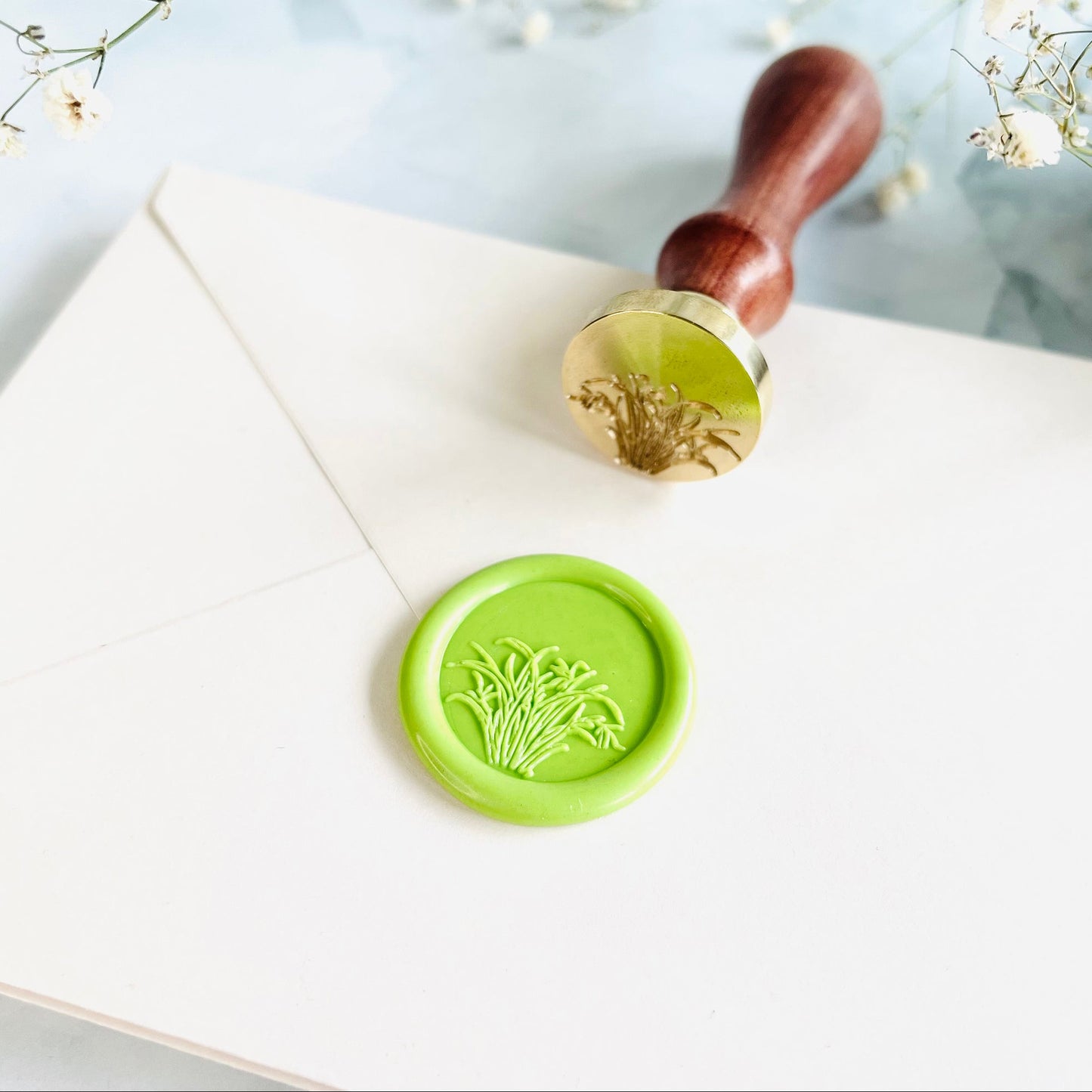 Wild Grass Wax Seal Stamp size 25mm