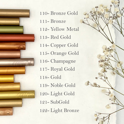 115-Orange Gold Wax Seal Sticks – Pack of 5
