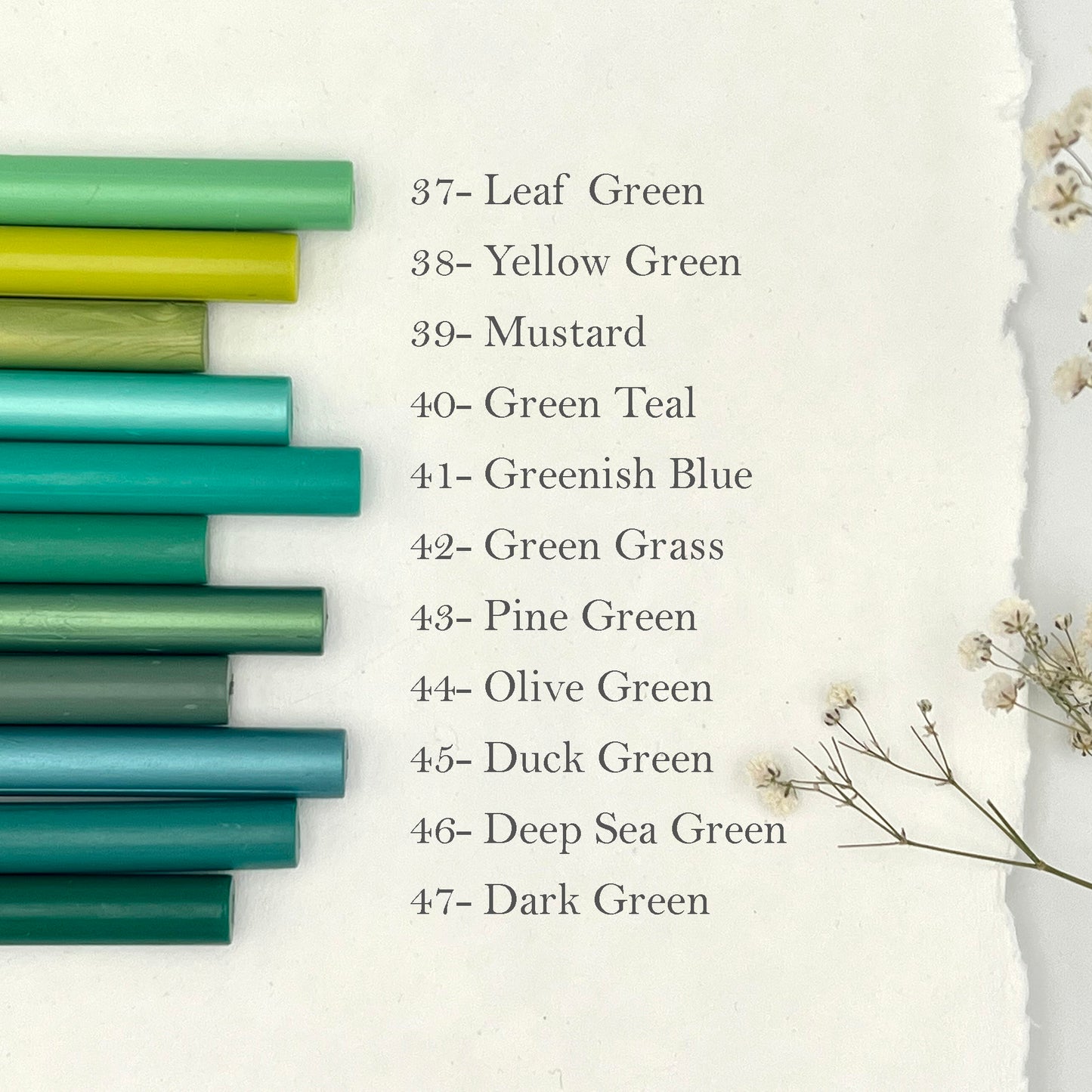 44-Olive Green Wax Seal Sticks – Pack of 5