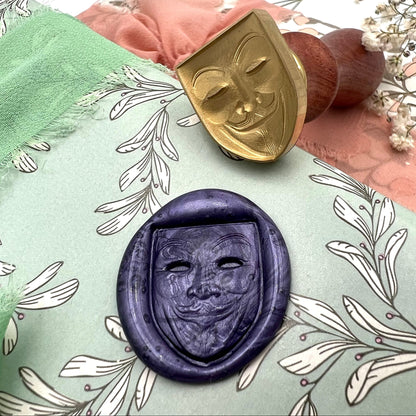 Theater Mask Wax Seal Stamp size 22x32mm