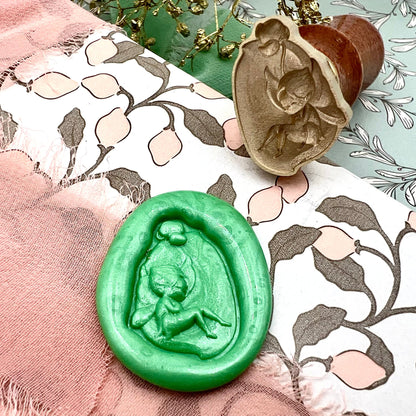 Sleeping Fairy Wax Seal Stamp size 16x23 mm