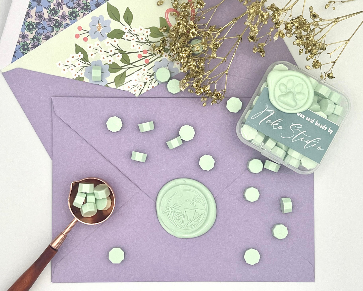 DL71-Jade color wax seal beads