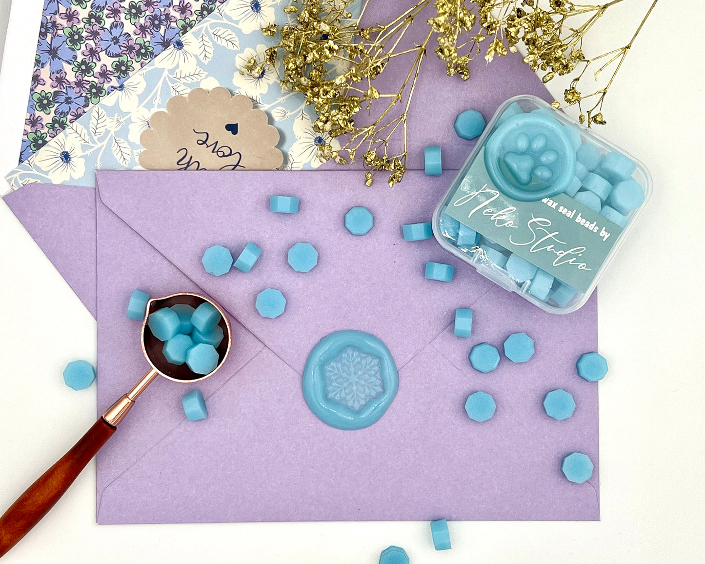 DJ06-Jelly Blue color wax seal beads
