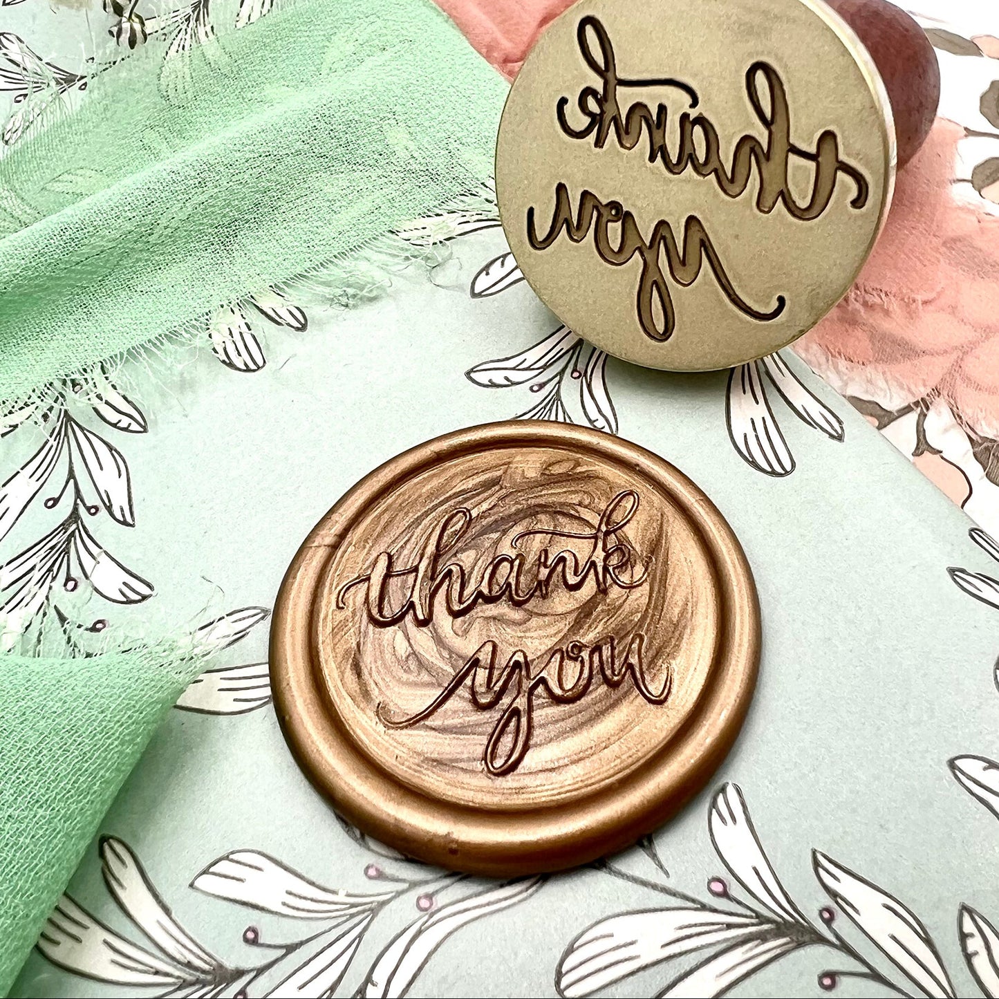 Thank You word Wax Seal Stamp size 25mm