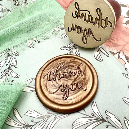 Thank You word Wax Seal Stamp size 25mm