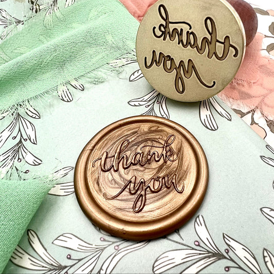 Thank You word Wax Seal Stamp size 25mm