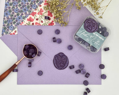 DL35-Eggplant color wax seal beads