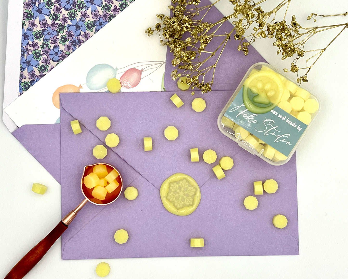 DJ04-Jelly Yellow color wax seal beads