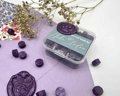 DL35-Eggplant color wax seal beads