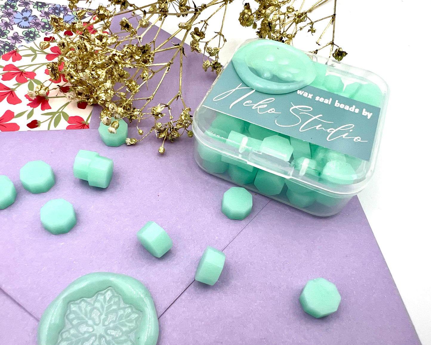 DJ05-Jelly Green color wax seal beads